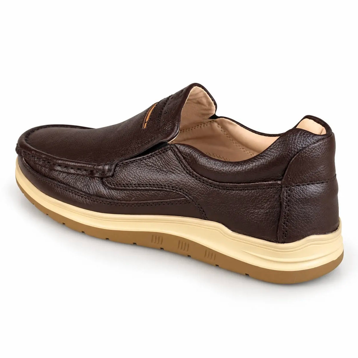 LEATHER SOFTY MEDICATED JOGGER - BROWN