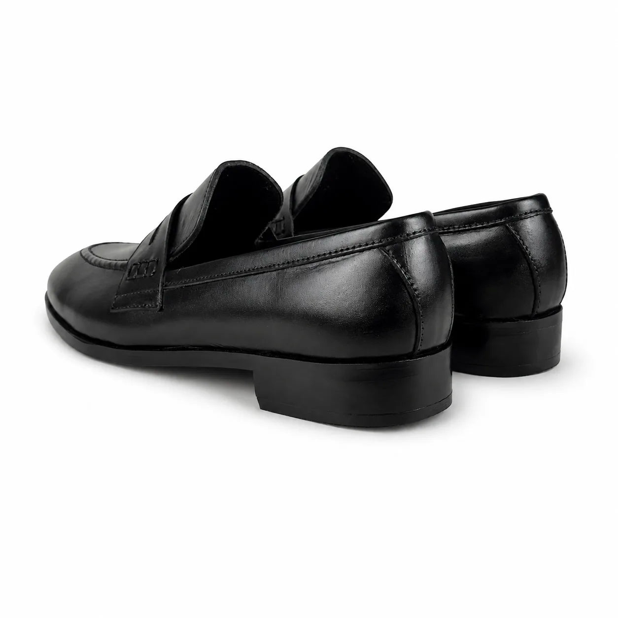 PENNY LEATHER LOAFER - BLACK