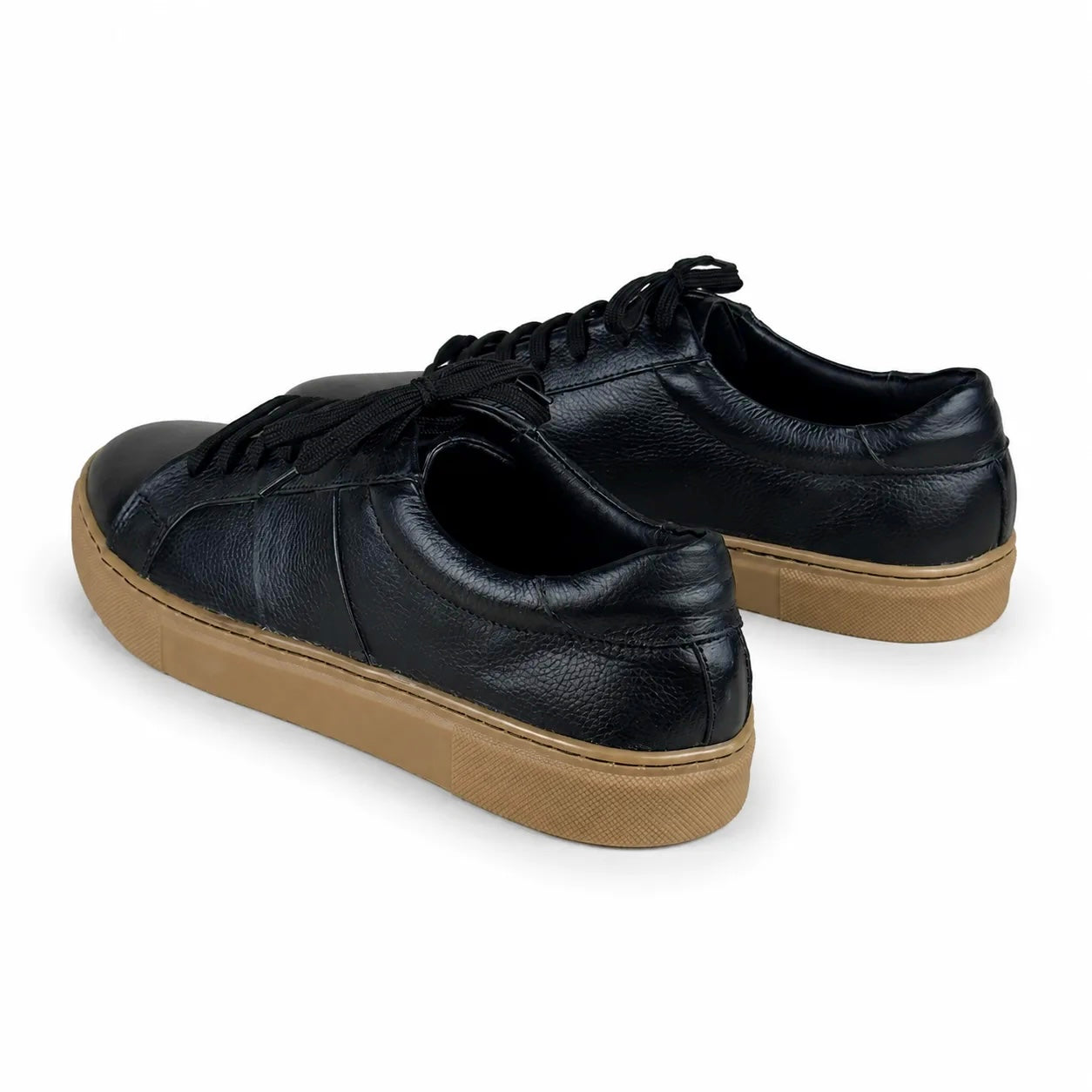LEATHER SNEAKER - BLACK