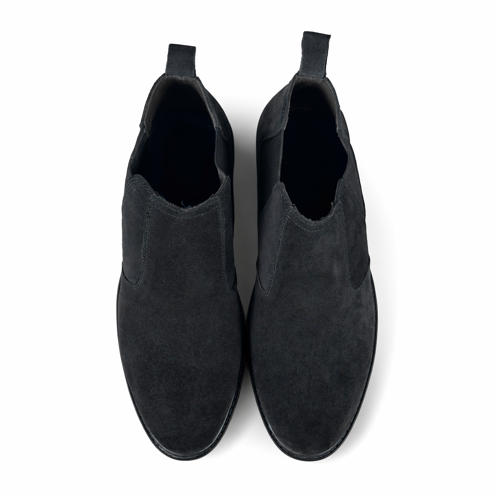 PURE SUEDE BLACK LEATHER CHELSEA