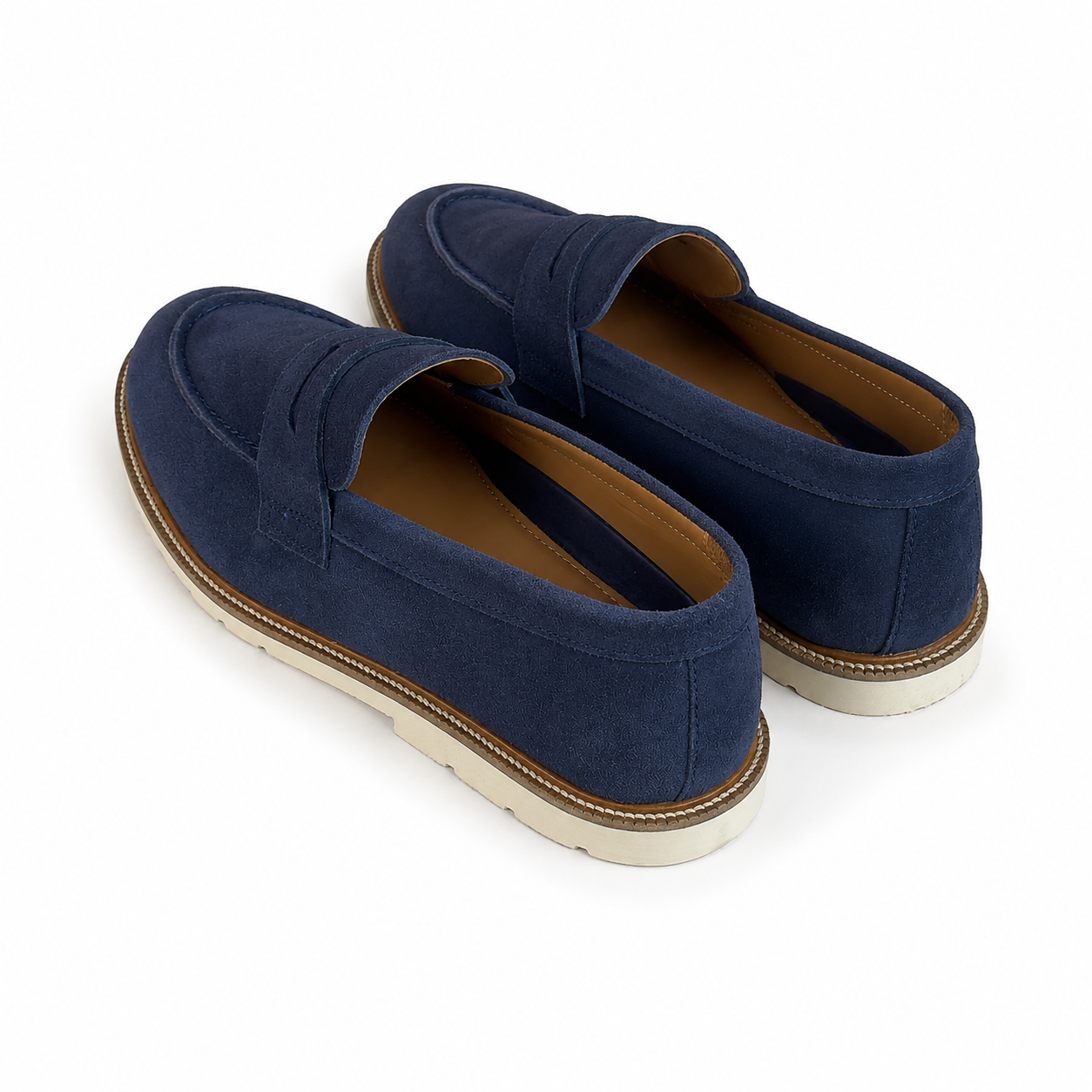 BLUE SUEDE GENUINE LEATHER LOAFER