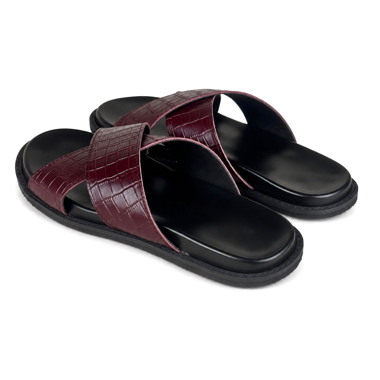 BURGUNDY SLIPPER X - LEATHER INSOLE