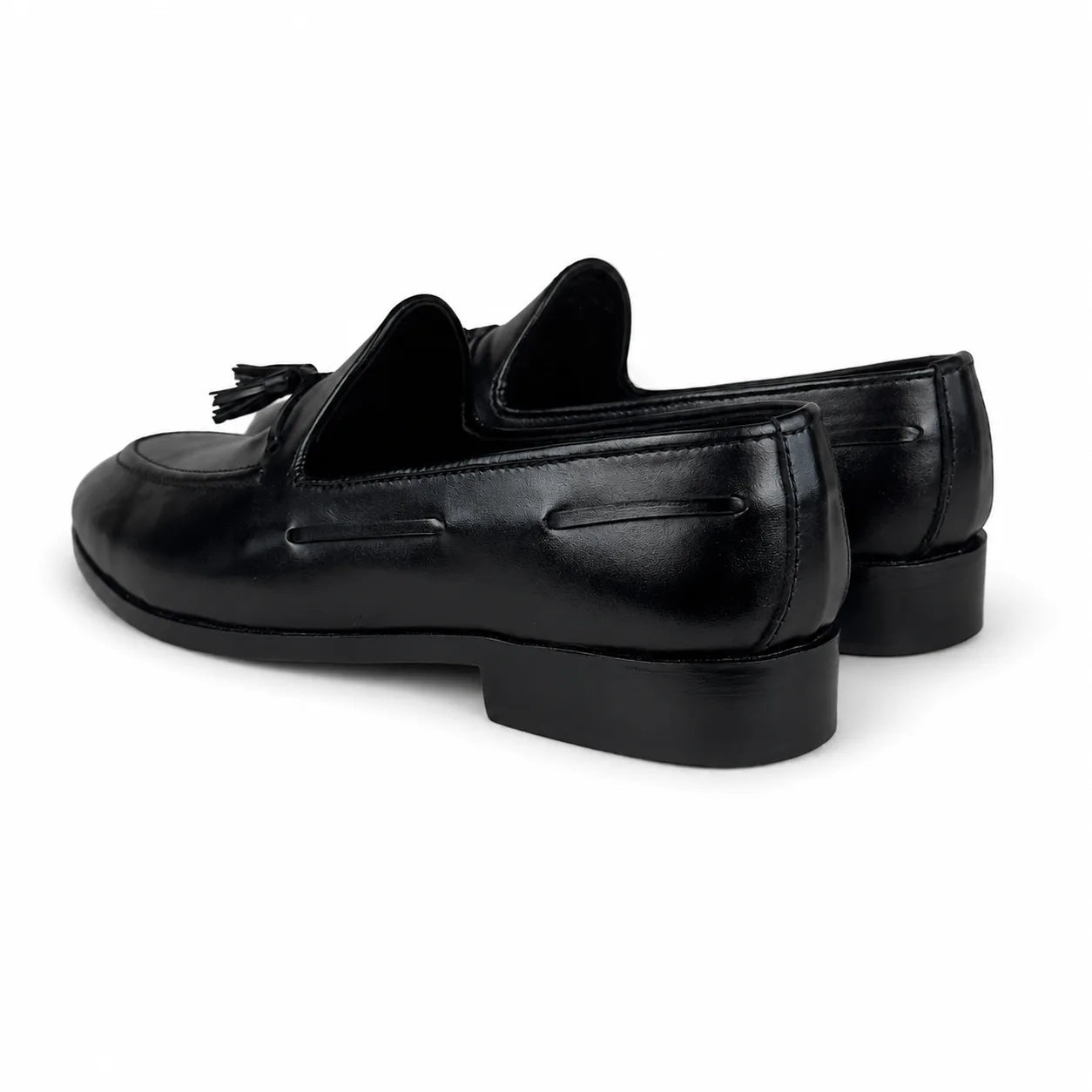 ITALIAN TESSEL LEATHER LOAFER - BLACK