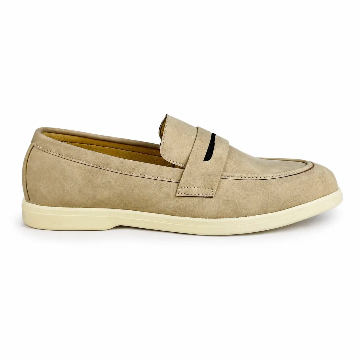 CREAM NUBUCK SUEDE MEDICATED LOAFER
