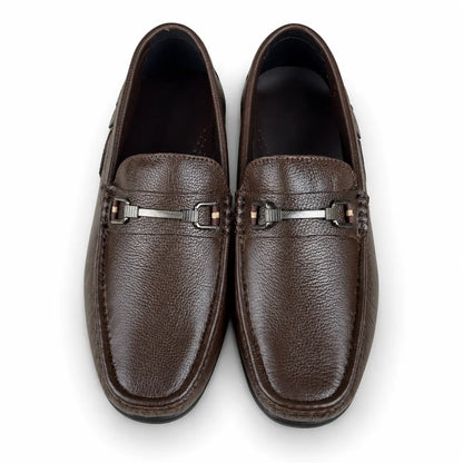 LEATHER MOCCASIN - BROWN