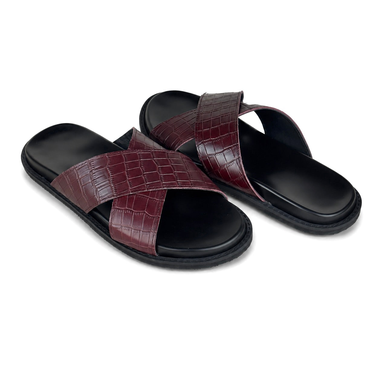 BURGUNDY SLIPPER X - LEATHER INSOLE