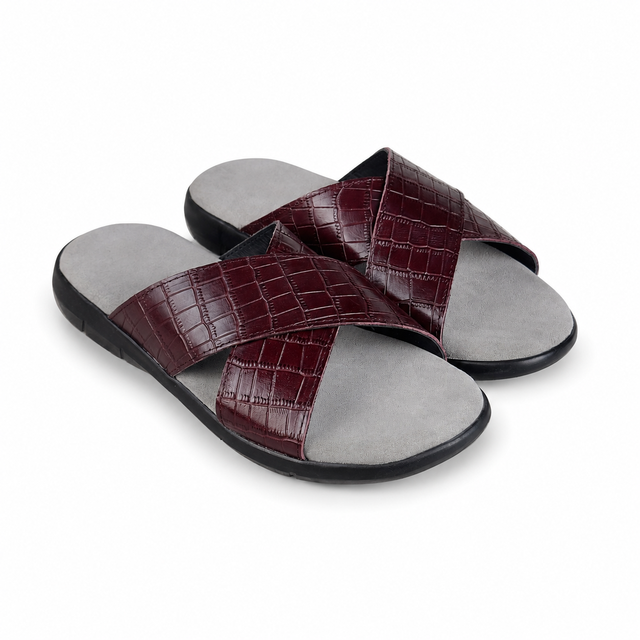BURGUNDY SLIPPER X - SUEDE LINING
