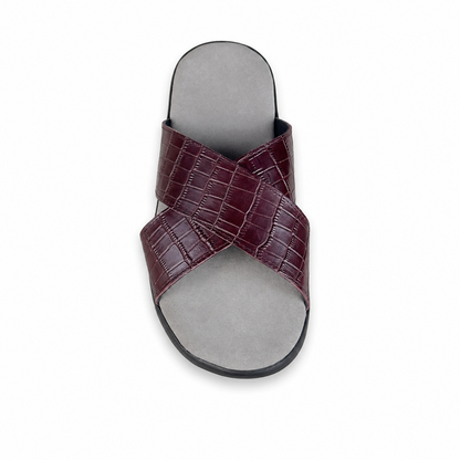 BURGUNDY SLIPPER X - SUEDE LINING