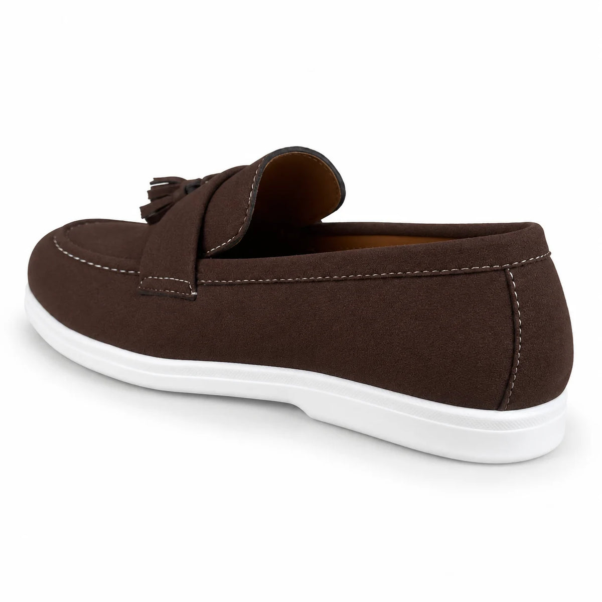 BROWN SUEDE TESSEL MEDICATED LOAFER