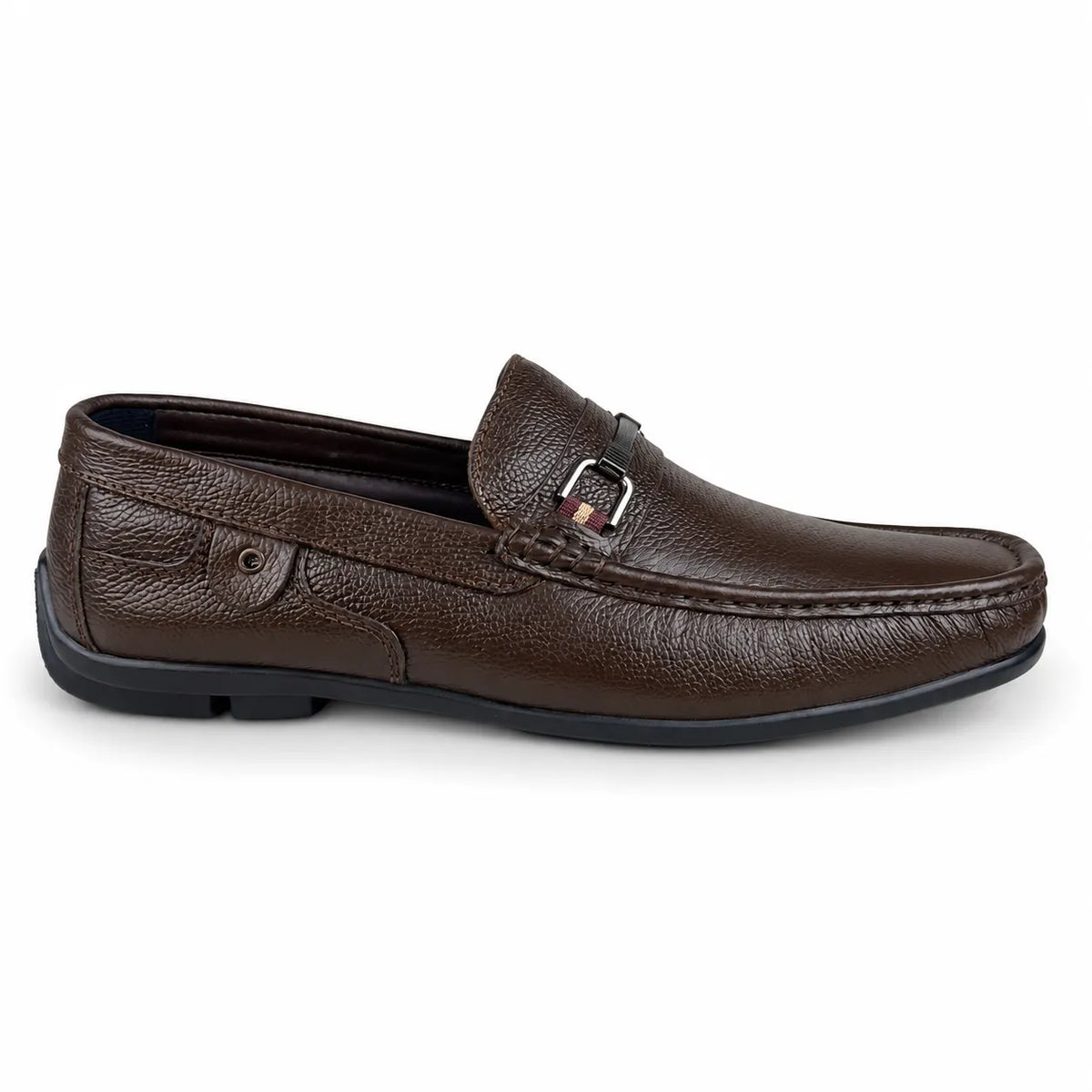 LEATHER MOCCASIN - BROWN