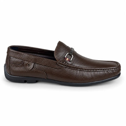LEATHER MOCCASIN - BROWN