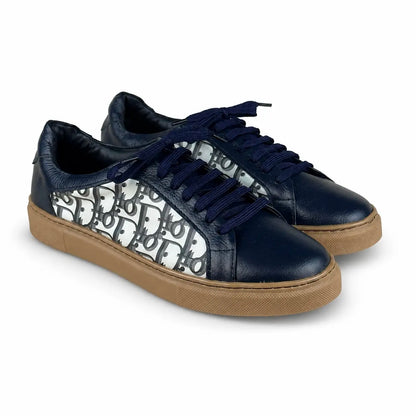 LEATHER SNEAKER - BLUE
