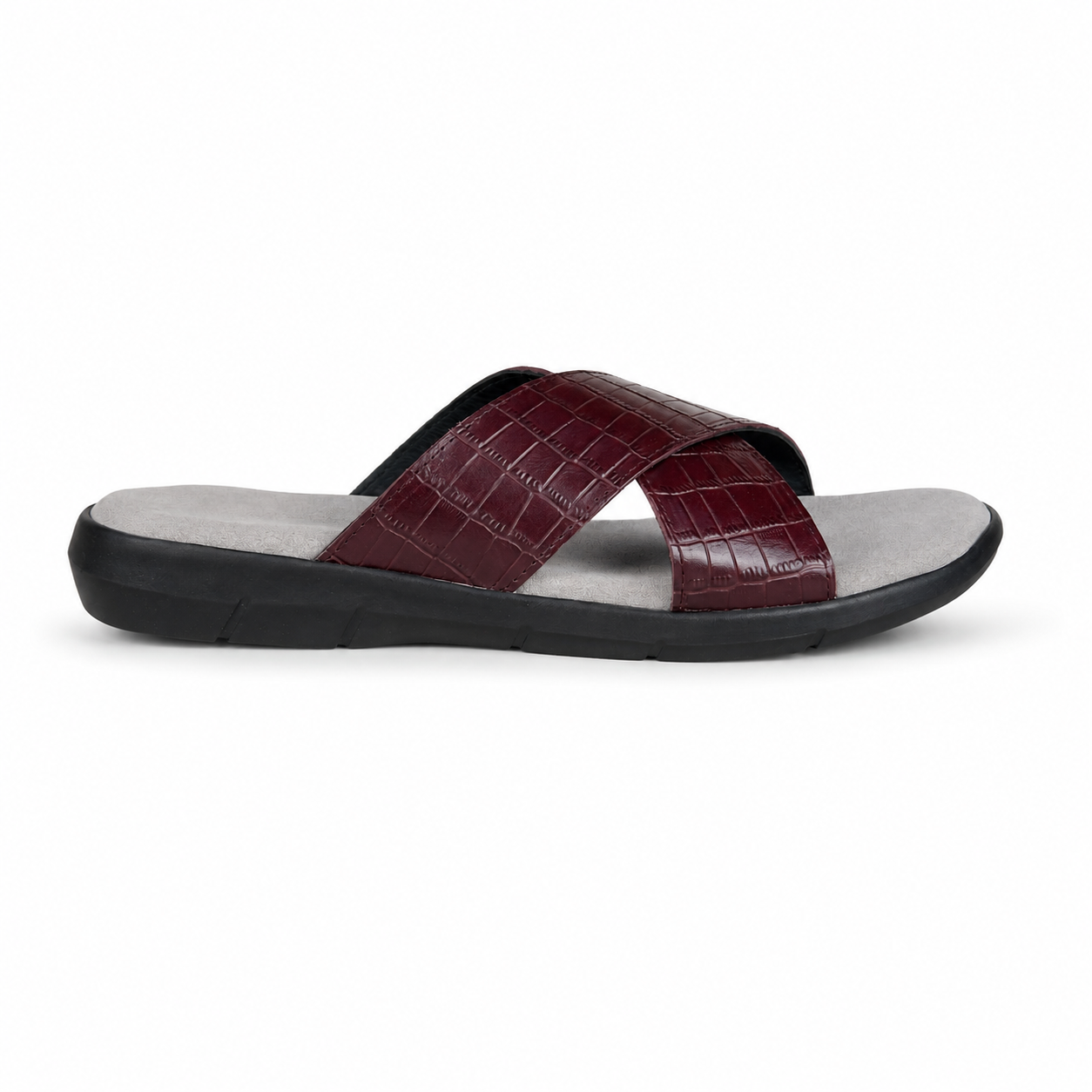 BURGUNDY SLIPPER X - SUEDE LINING