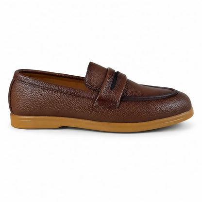 MILLED MEDICATED LOAFER C5220 - BROWN