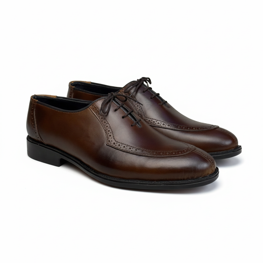 SHADED BROWN BROGUE OXFORD