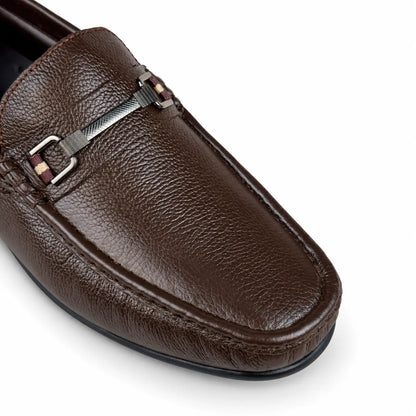 LEATHER MOCCASIN - BROWN