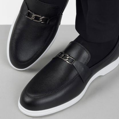 BLACK BUCKLE MEDICATED LOAFER