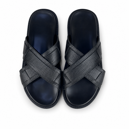 BLACK SLIPPER X - LEATHER INSOLE