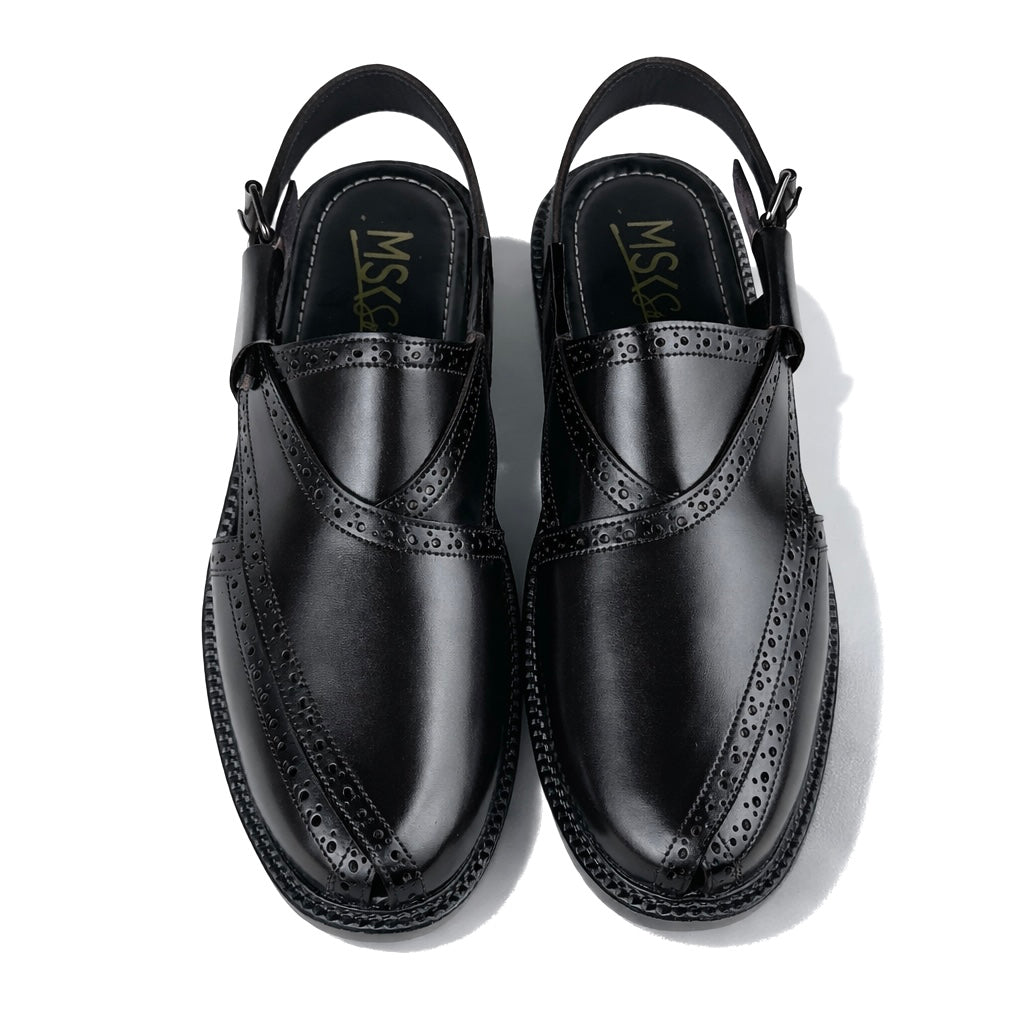 HIGH SOLE PESH - BLACK BROGUE - 5063