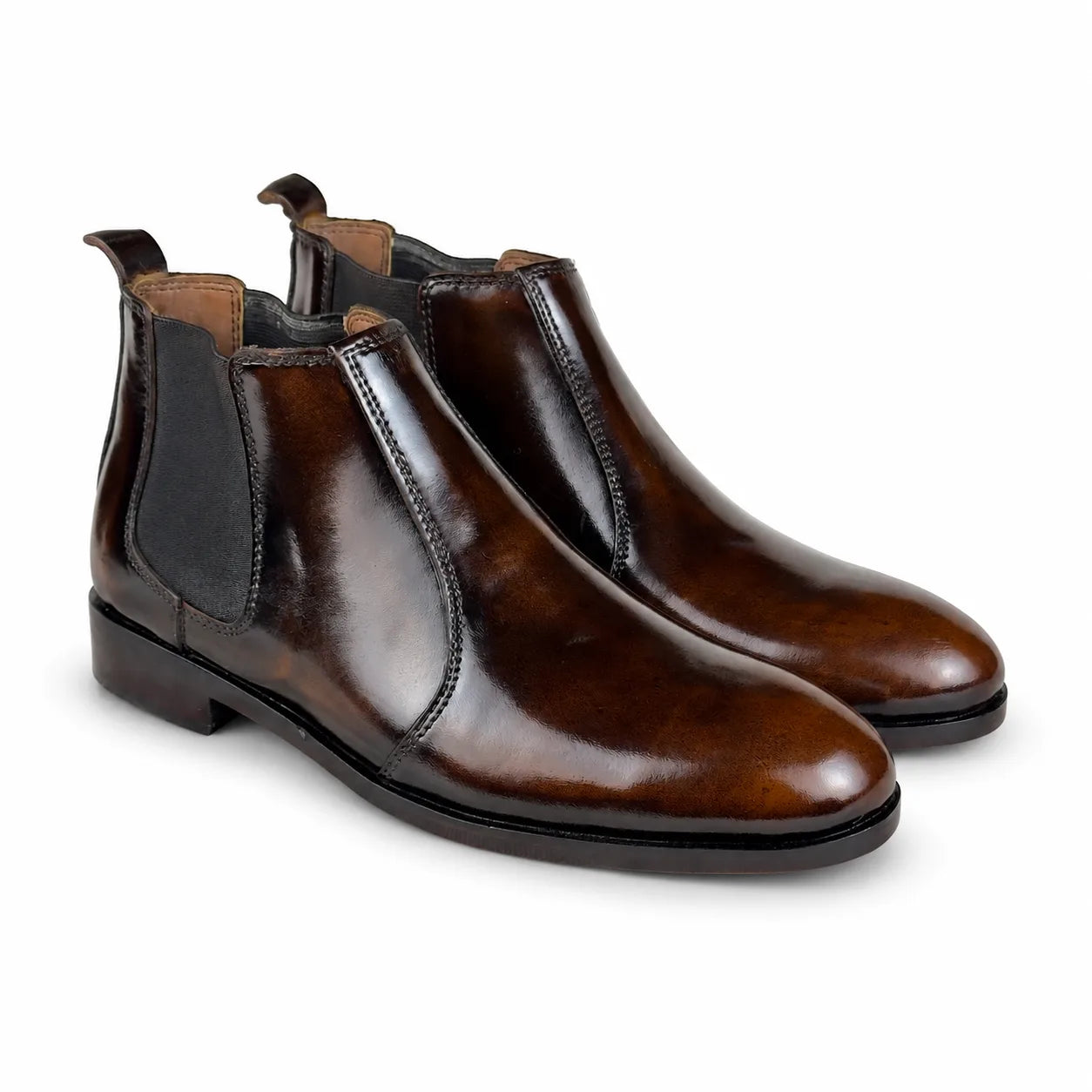 BROWN BUFF LEATHER CHELSEA