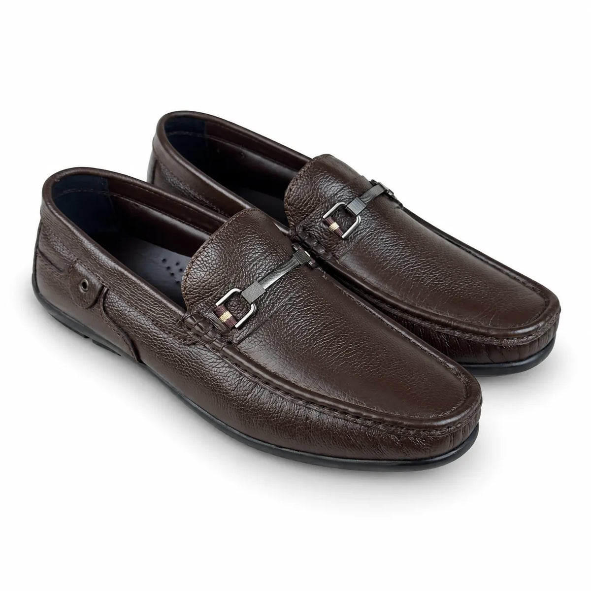 LEATHER MOCCASIN - BROWN