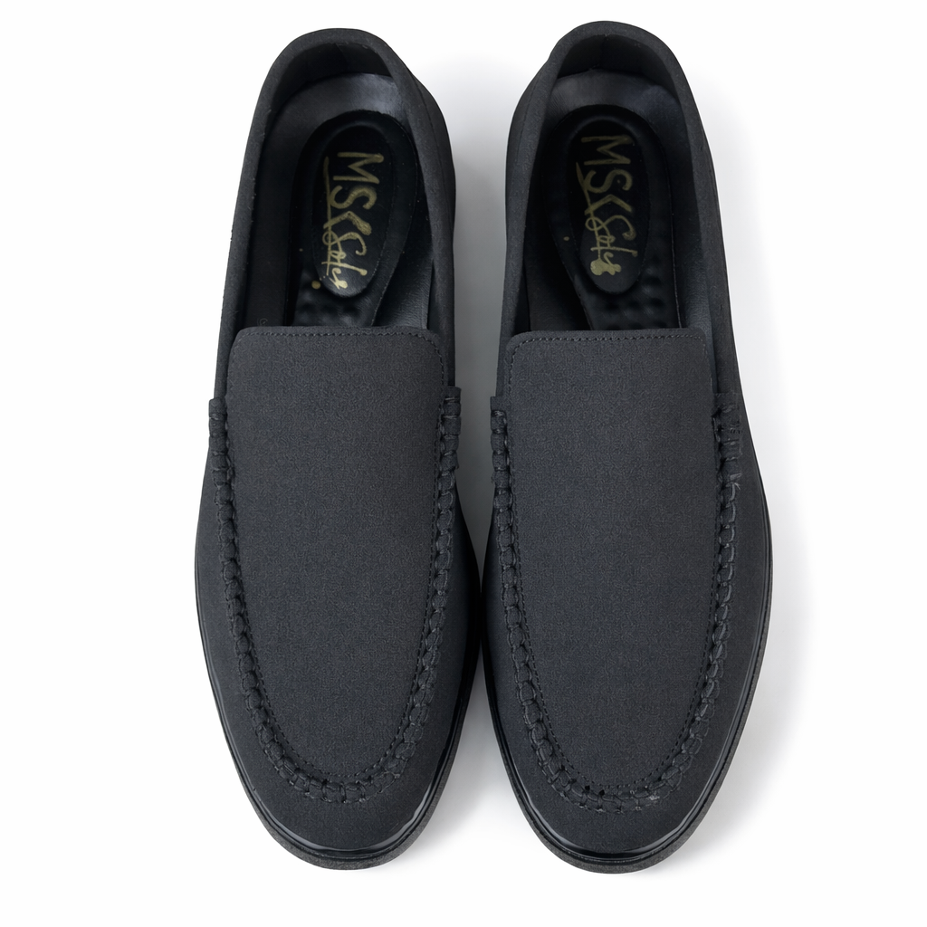 BLACK AURA SUEDE MEDICATED LOAFER
