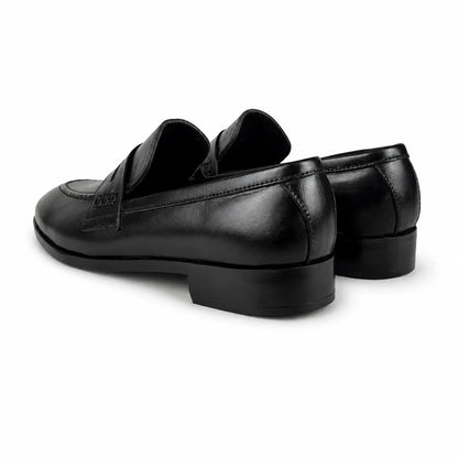 PENNY LEATHER LOAFER - BLACK
