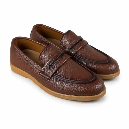 MILLED MEDICATED LOAFER C5220 - BROWN