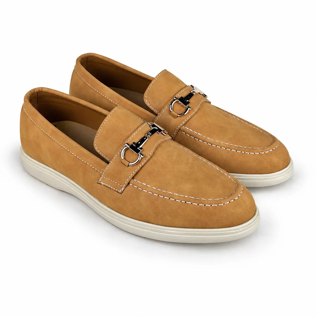 CAMEL NUBUCK SUEDE MEDICATED LOAFER