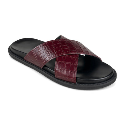 BURGUNDY SLIPPER X - LEATHER INSOLE