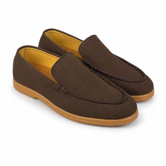 BROWN SUEDE MEDICATED LOAFER