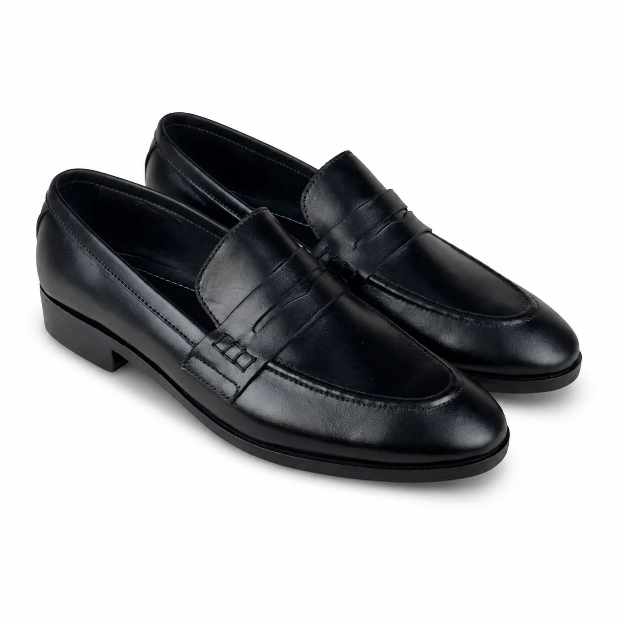 PENNY LEATHER LOAFER - BLACK