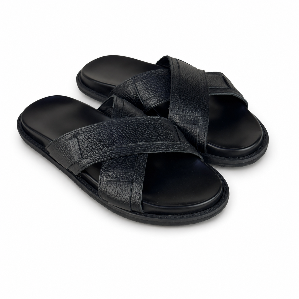 BLACK SLIPPER X - LEATHER INSOLE