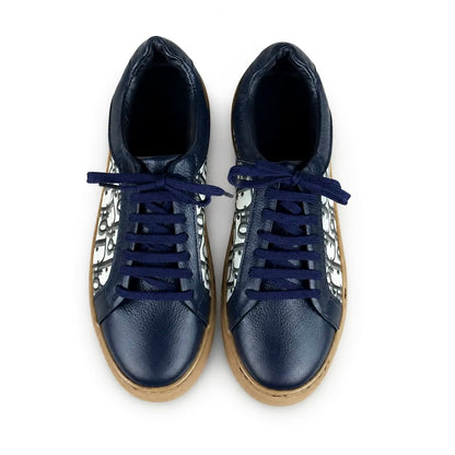LEATHER SNEAKER - BLUE
