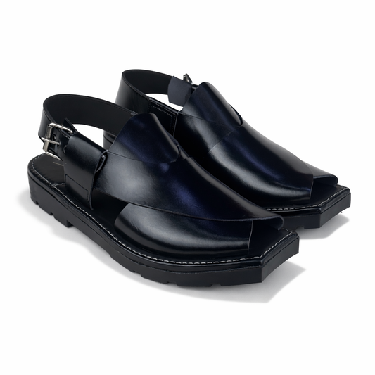 BLACK KAPTAN CHAPPAL #2160