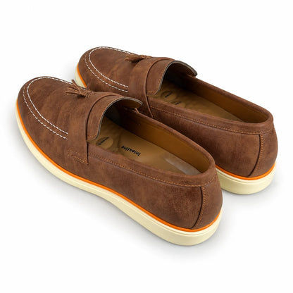 BROWN TESSEL MEDICATED LOAFER