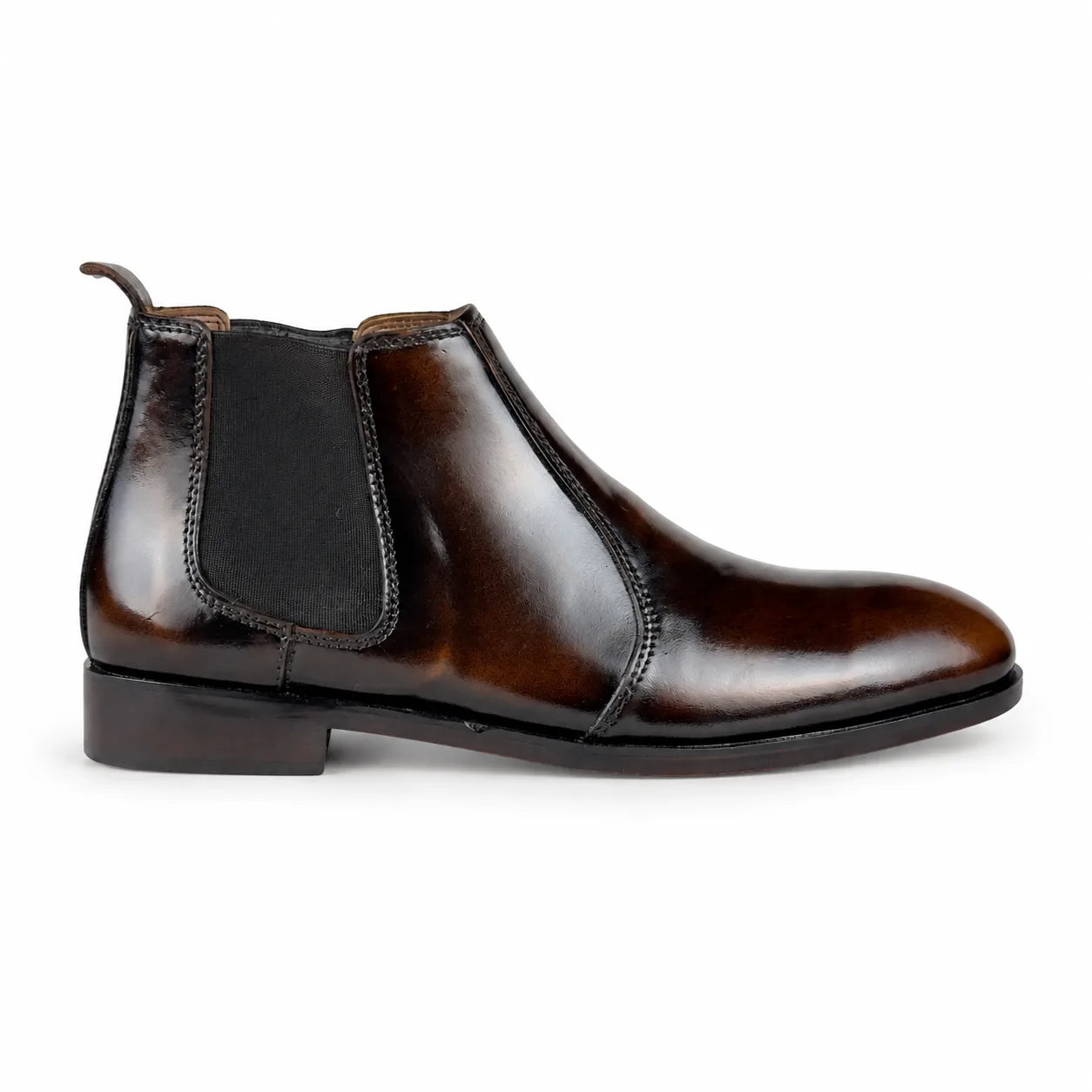 BROWN BUFF LEATHER CHELSEA
