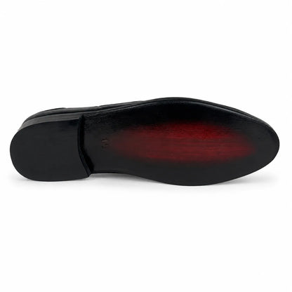 ITALIAN TESSEL LEATHER LOAFER - BROWN