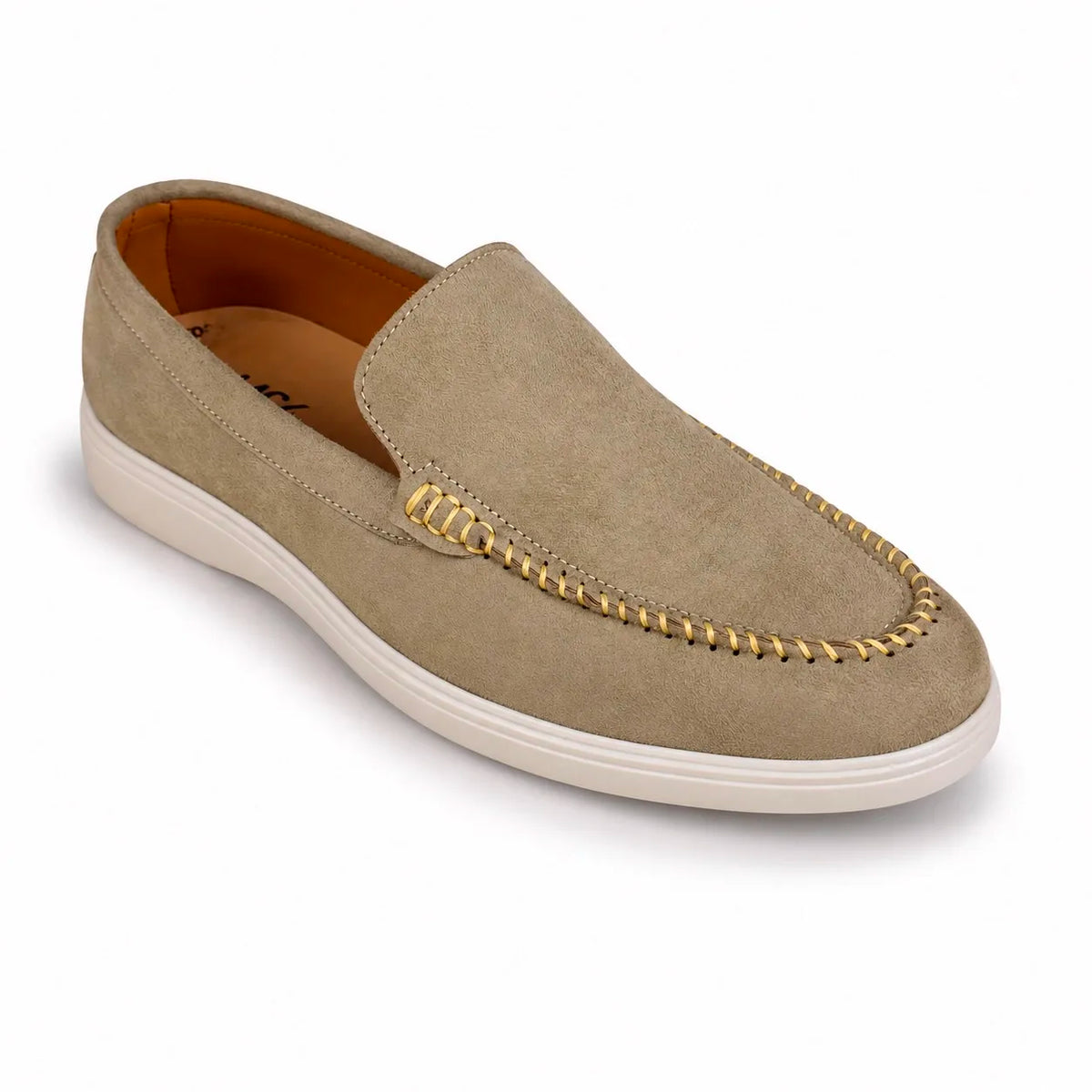 AMARA SUEDE MEDICATED LOAFER - STONE BEIGE