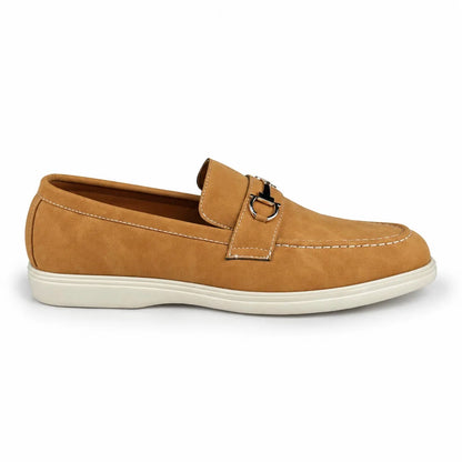 CAMEL NUBUCK SUEDE MEDICATED LOAFER