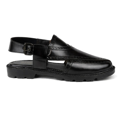 HIGH SOLE PESH - BLACK BROGUE - 5063