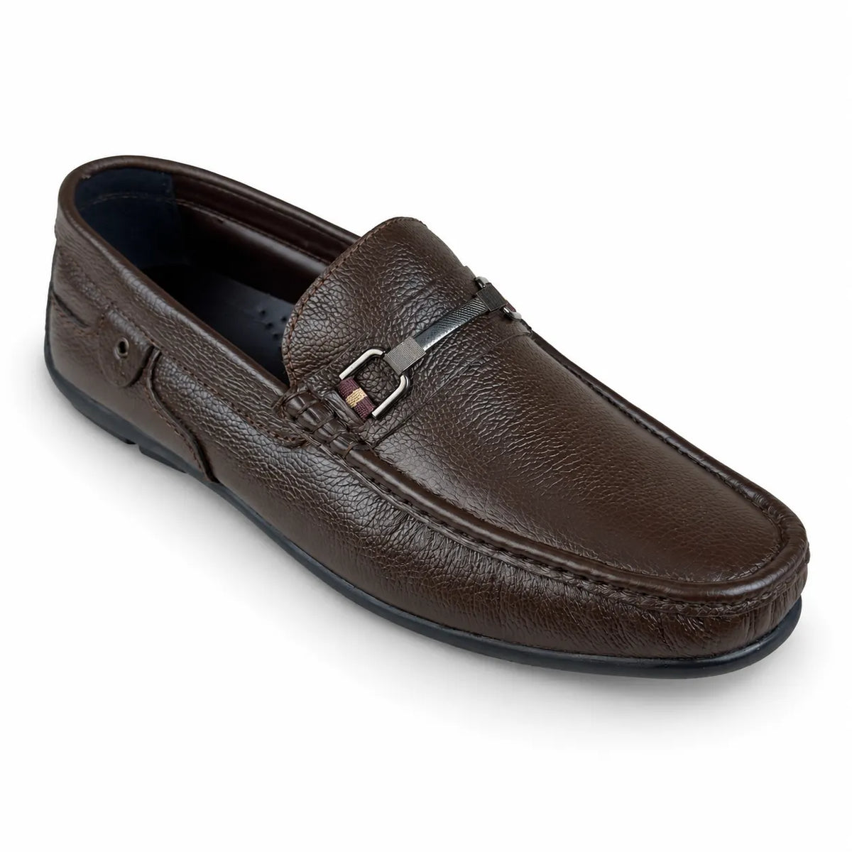 LEATHER MOCCASIN - BROWN