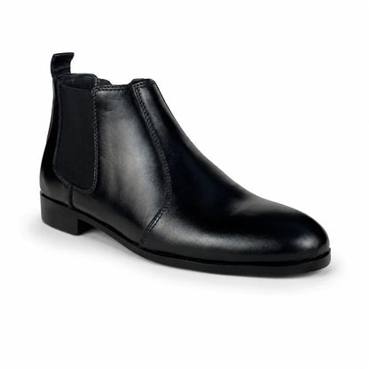 BLACK LEATHER CHELSEA