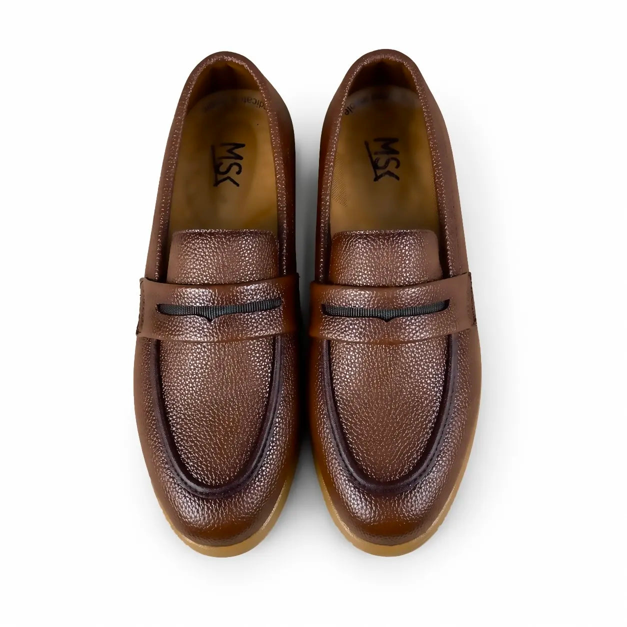 MILLED MEDICATED LOAFER C5220 - BROWN