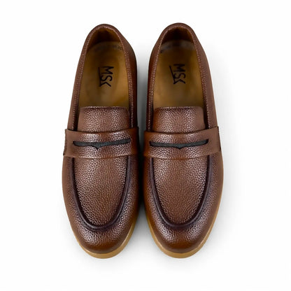 MILLED MEDICATED LOAFER C5220 - BROWN
