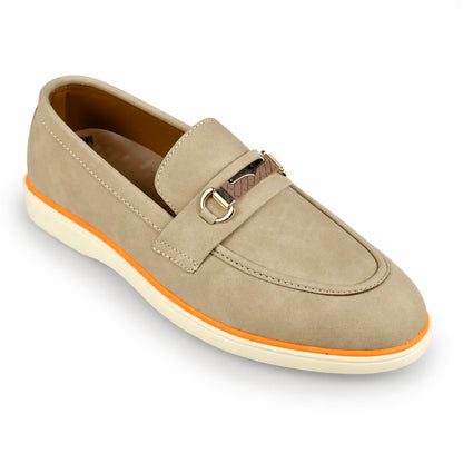 CREAM NUBUCK SUEDE MEDICATED LOAFER
