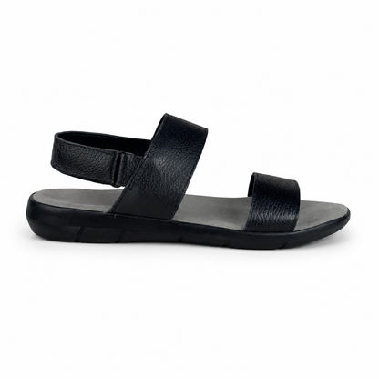 BLACK SANDAL - SUEDE INSOLE