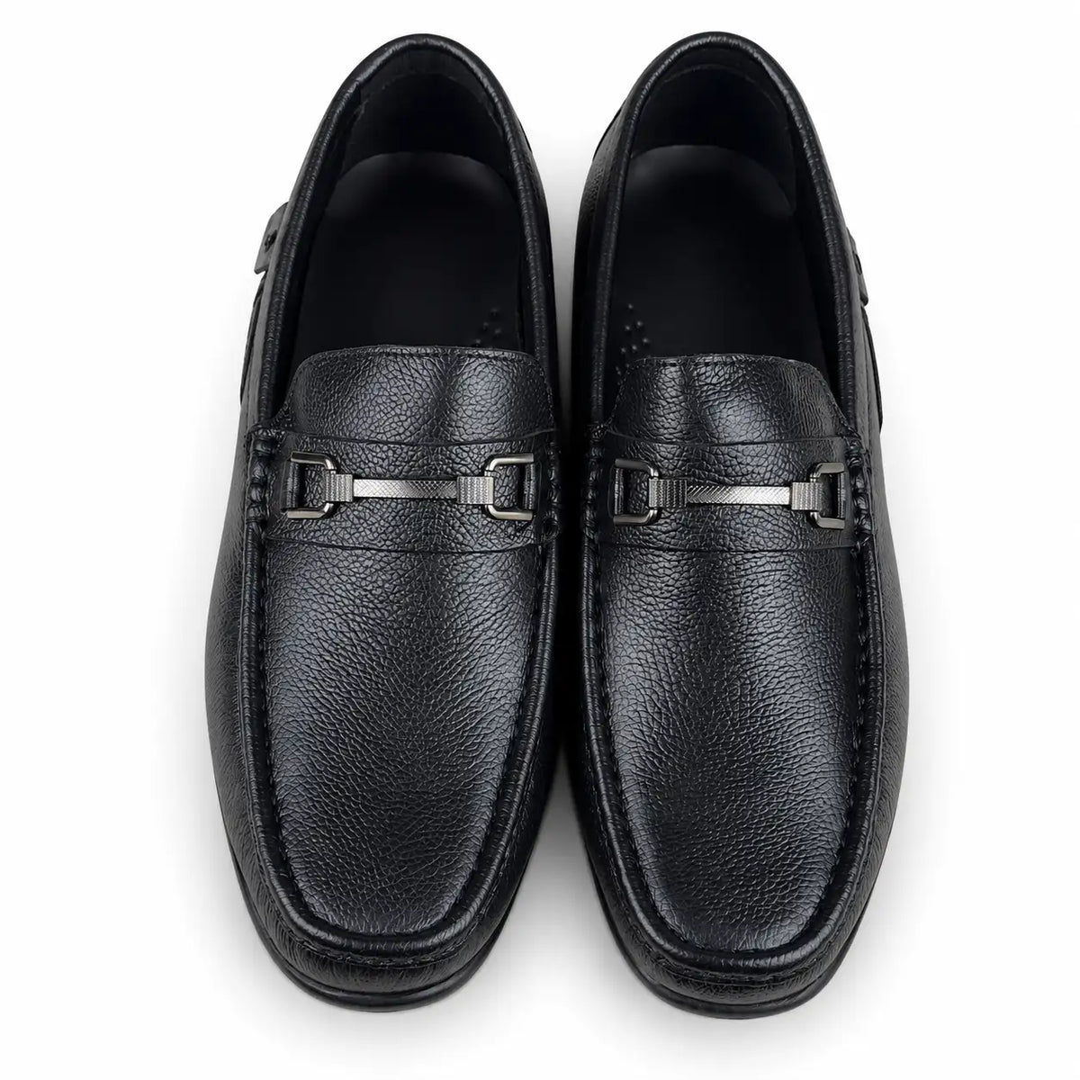 LEATHER MOCCASIN - BLACK