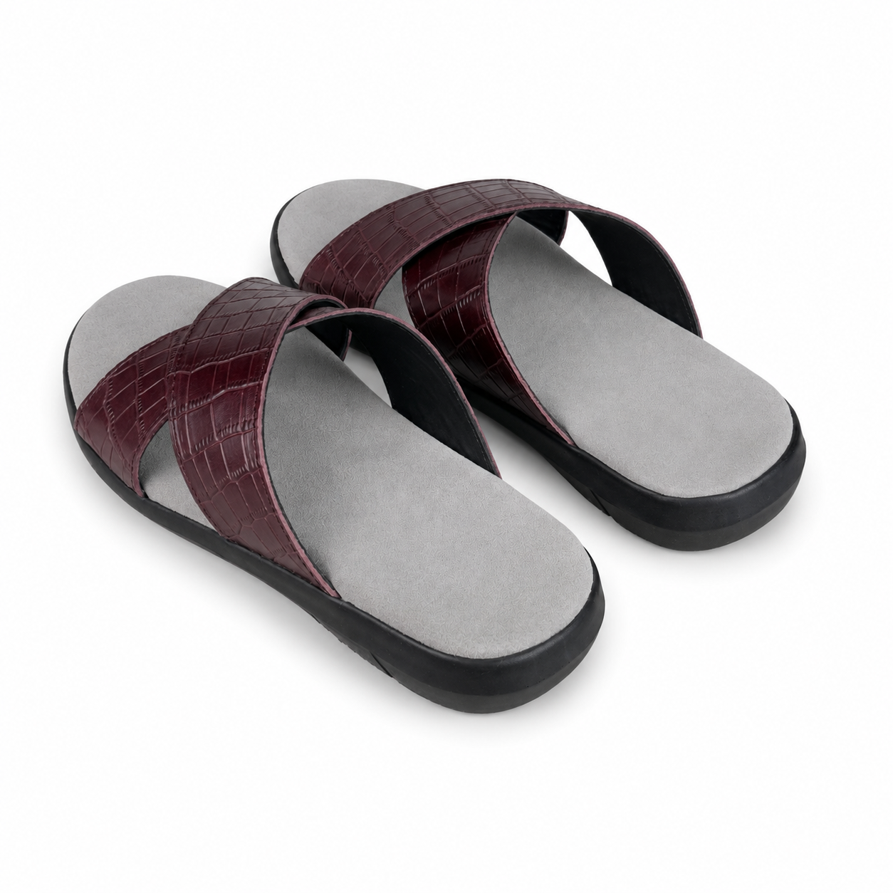 BURGUNDY SLIPPER X - SUEDE LINING