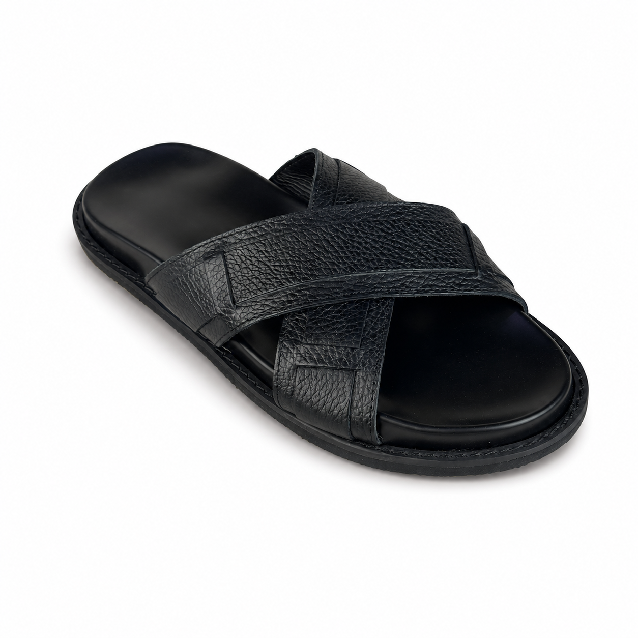 BLACK SLIPPER X - LEATHER INSOLE
